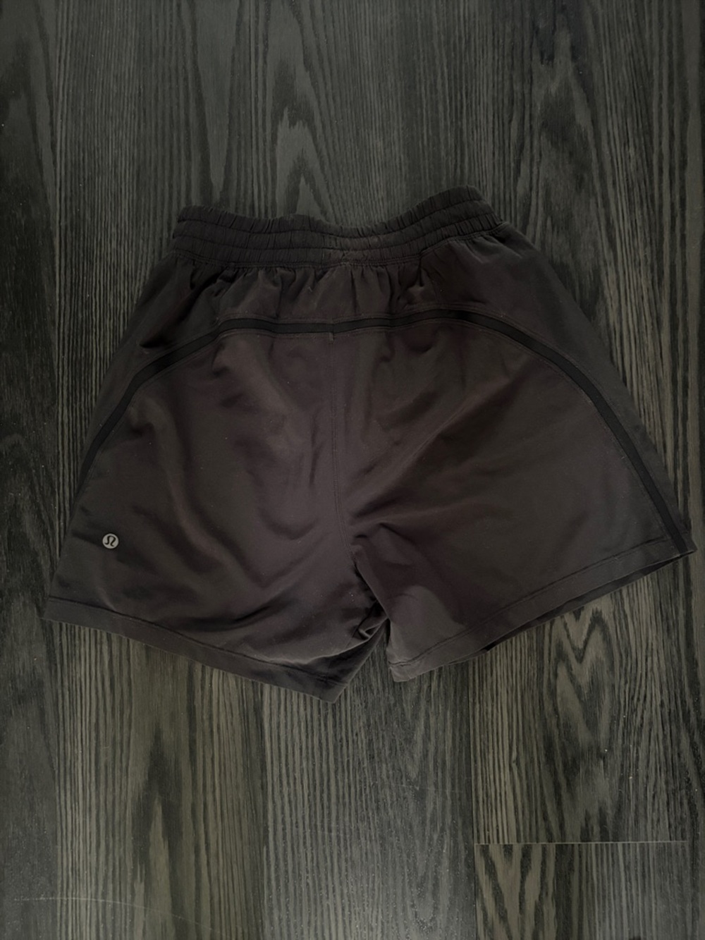 lululemon athletica Men's Black Athletic Shorts with Elastic Waist 5” Linerless
